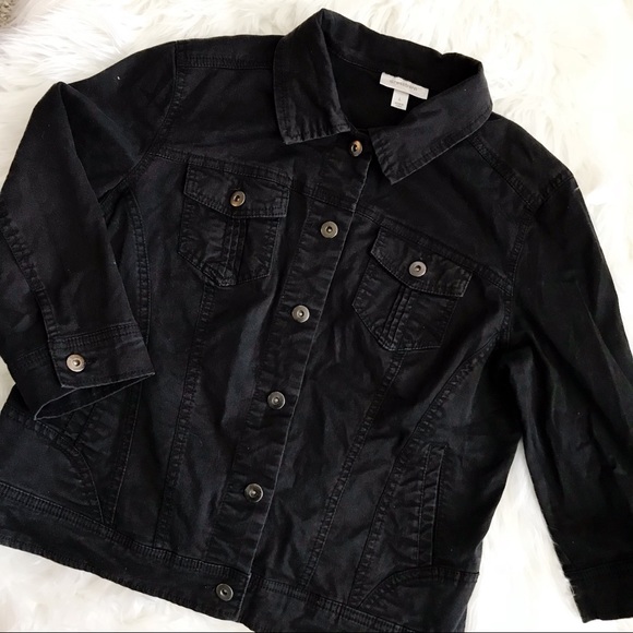 Dress Barn Jackets & Blazers - Dressbarn Button Down Black Jacket Size M/L